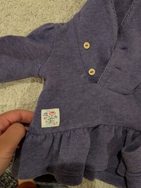 Ralph Lauren Lavender Knit Baby Top And Pants Set 2 Piece